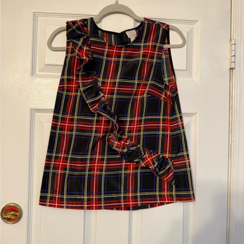 J. Crew Women's Plaid Blouse in Red and Blue